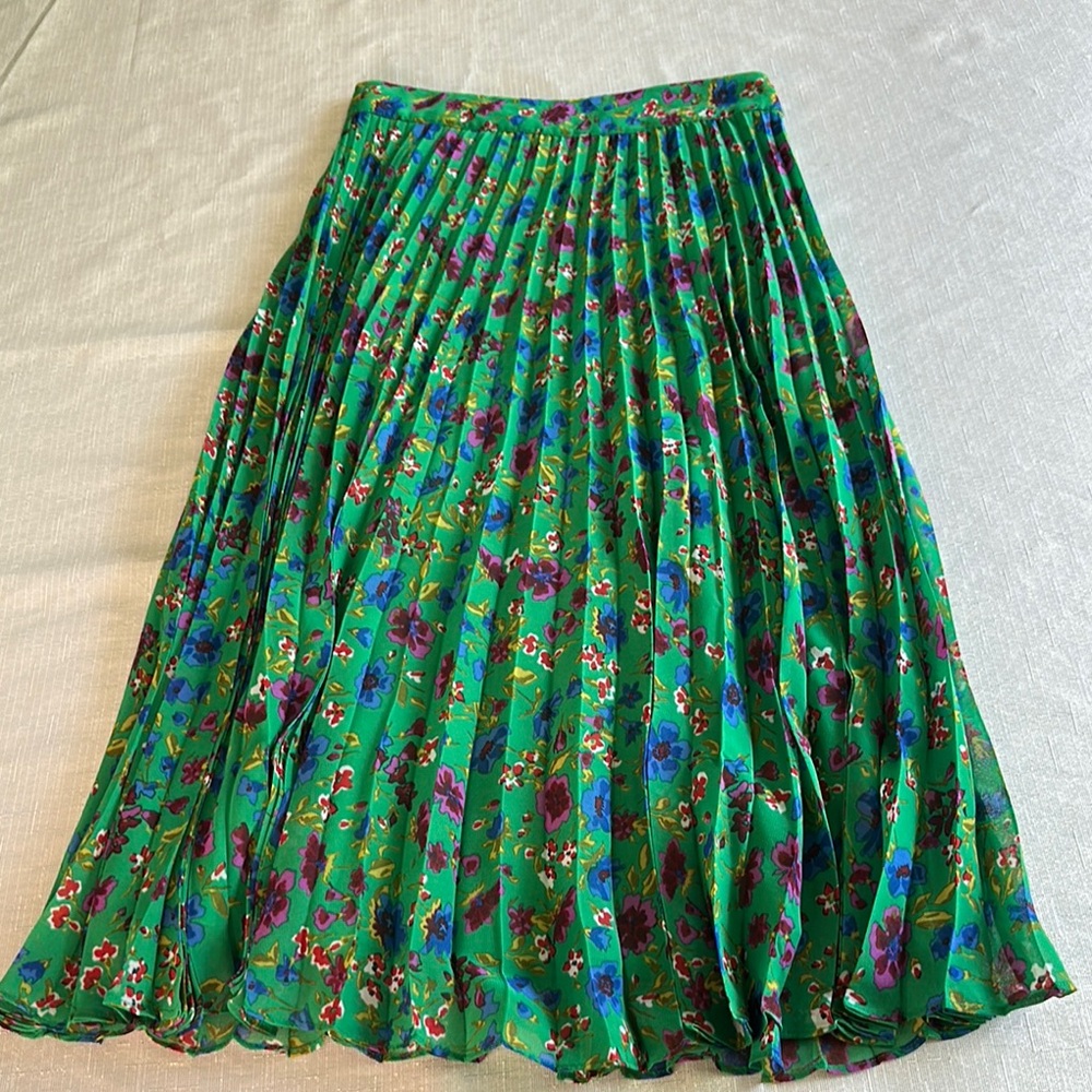 Sezane Vibrant Floral Midi Skirt